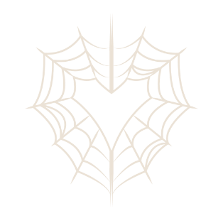Heart-shaped spider web icon