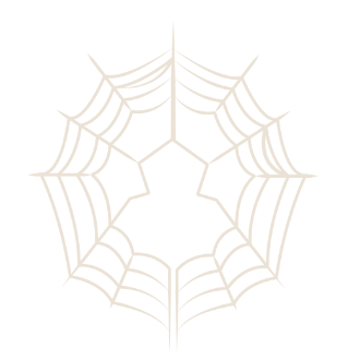 Person-shaped spider web icon